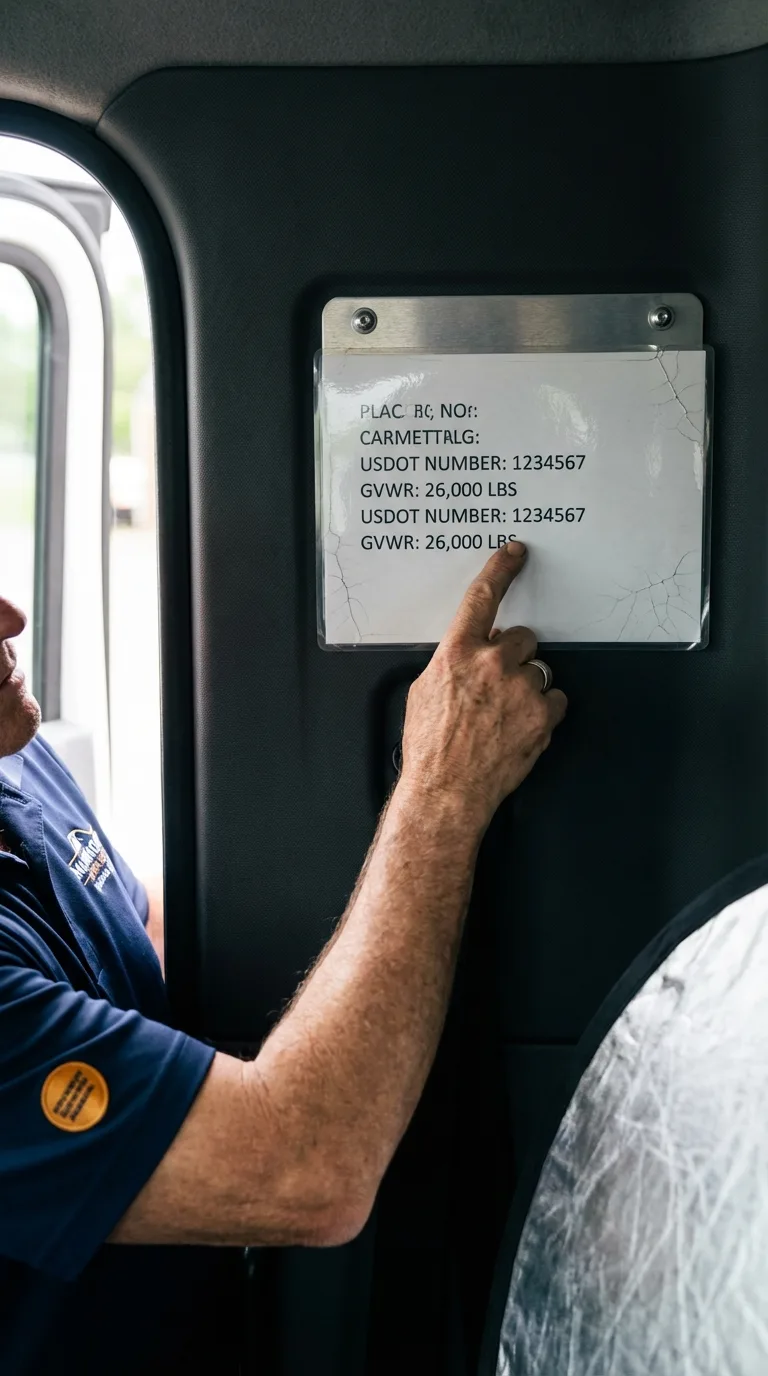 USDOT licensing placard verification in Lake Orion